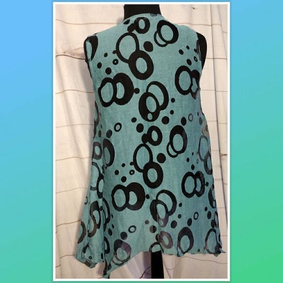 Kaktus Medium Poly Blend Circle Pattern Pullover Ladies Shirt/Short Dress - Picture 2 of 4